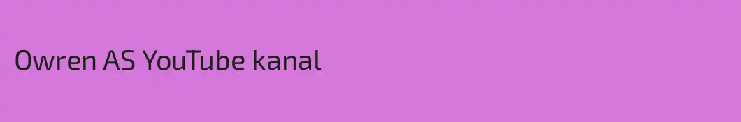 Owren AS YouTube kanal